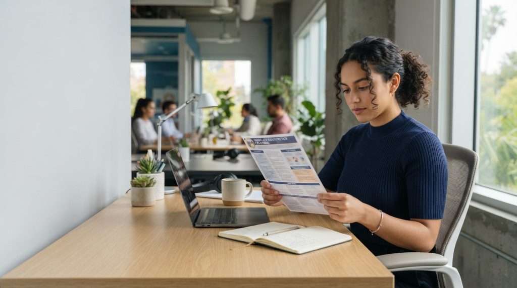California employee reviewing the Workplace Know Your Rights Notice in 2026